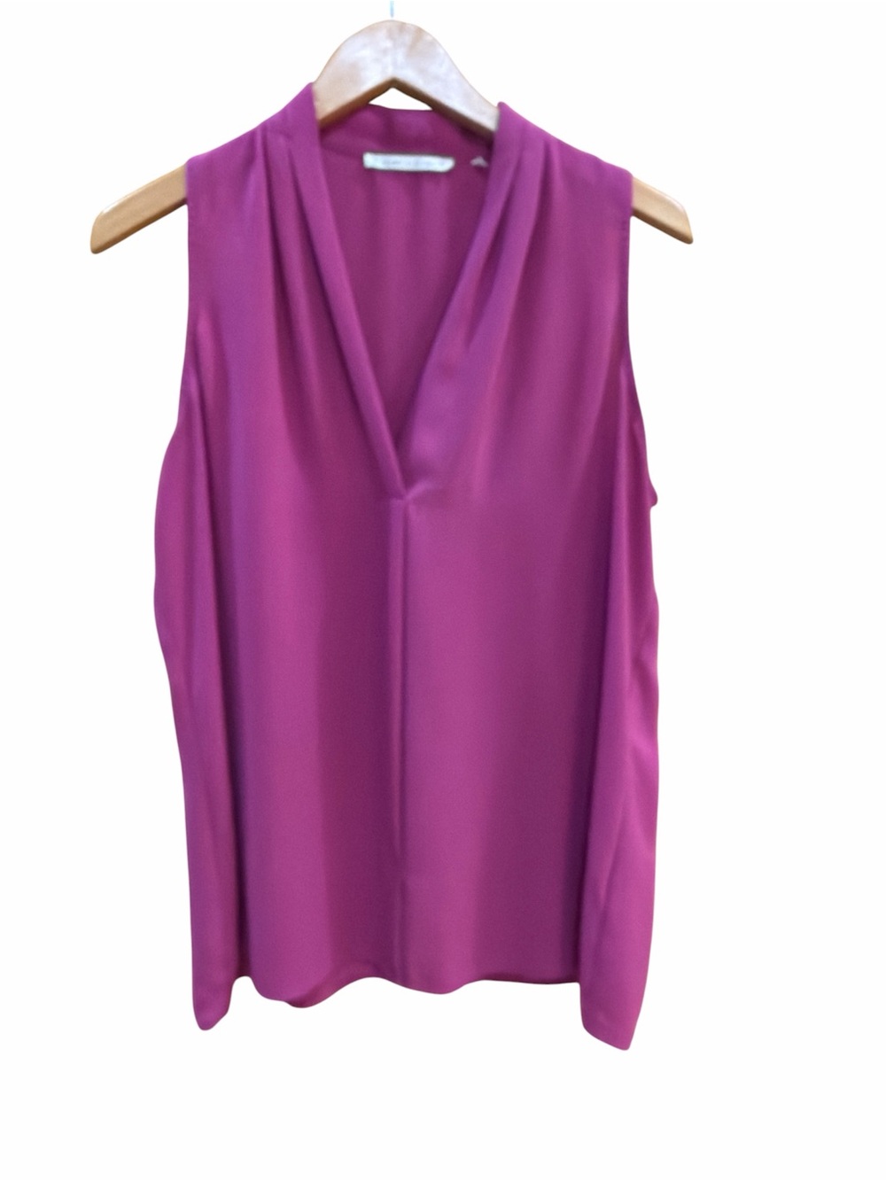 Violet & Claire Sleeveless V-Neck Tank in Magenta
